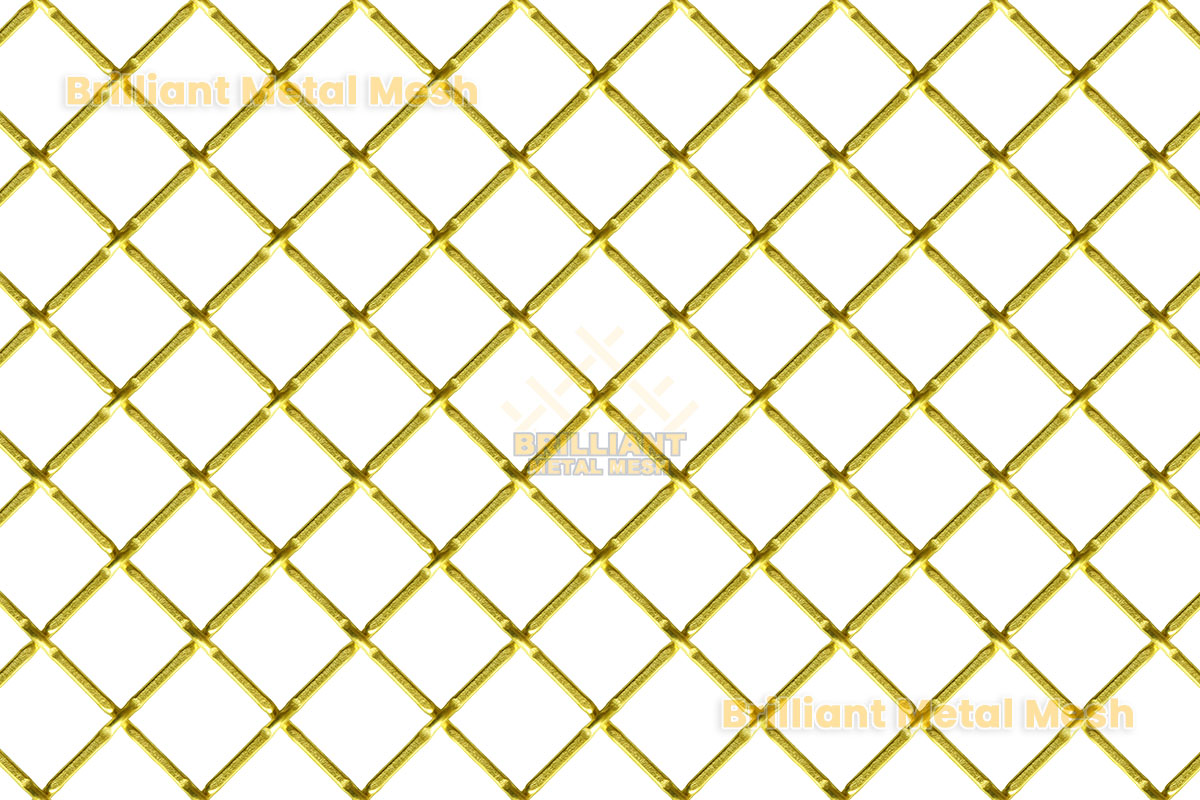 panel de rejilla de metal de latón decorativo
